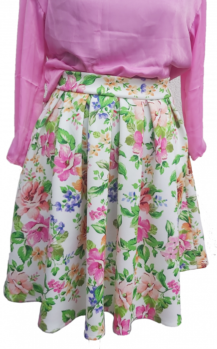 fusta-dama-scuba-florala-plisata-alba [4]