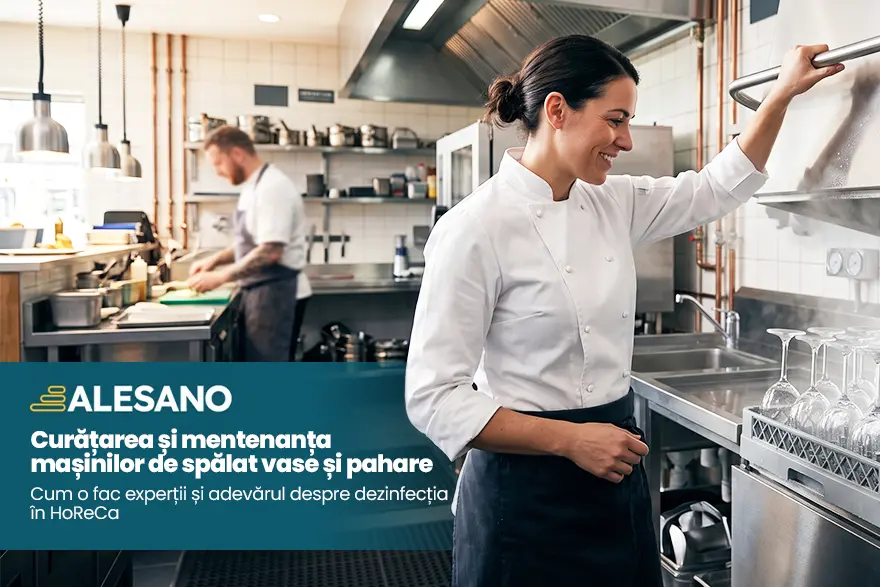 Curățarea și mentenanța mașinilor de spălat vase și pahare: Cum o fac experții și adevărul despre dezinfecția în HoReCa