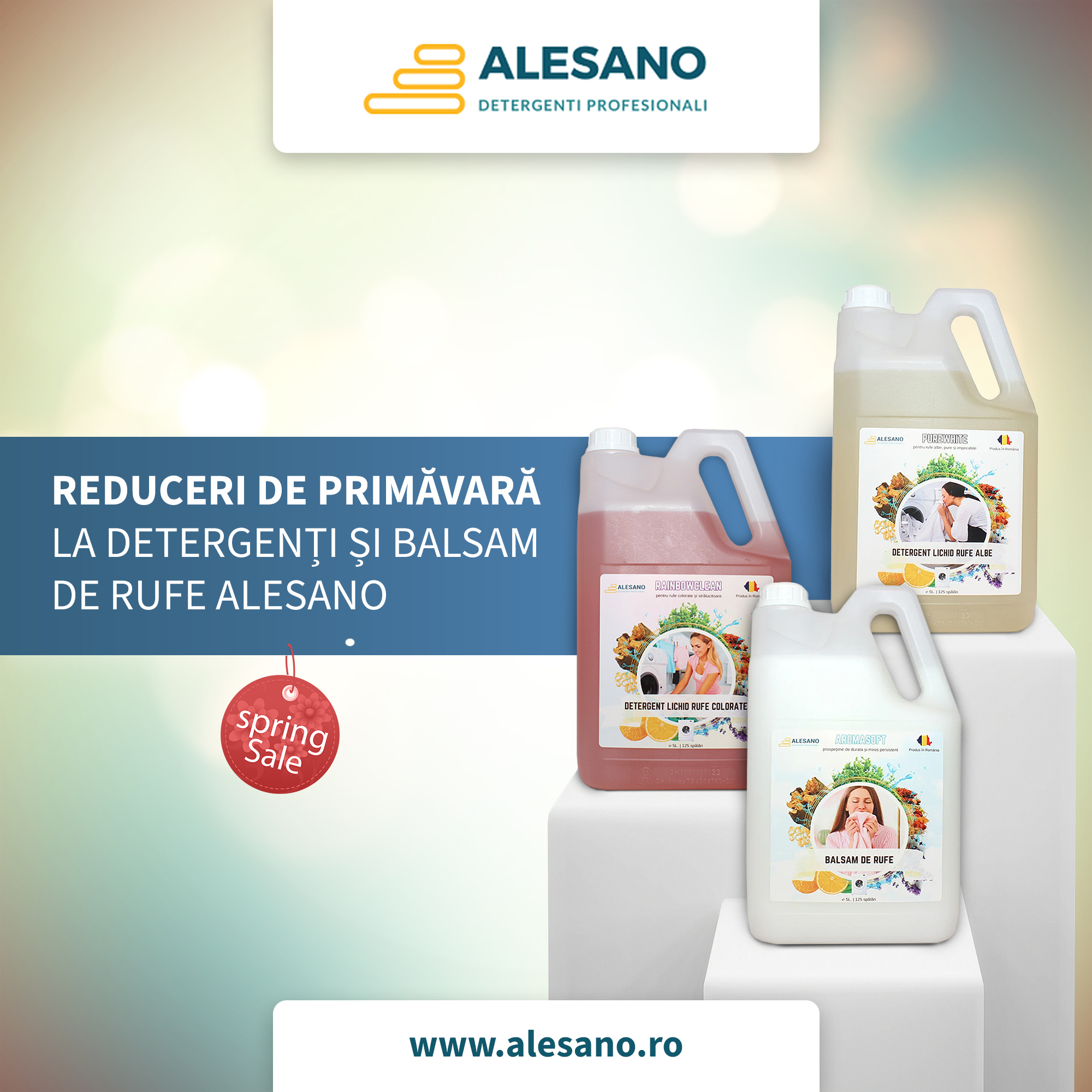 Spring sale la detergenți și balsam de rufe Alesano.ro 