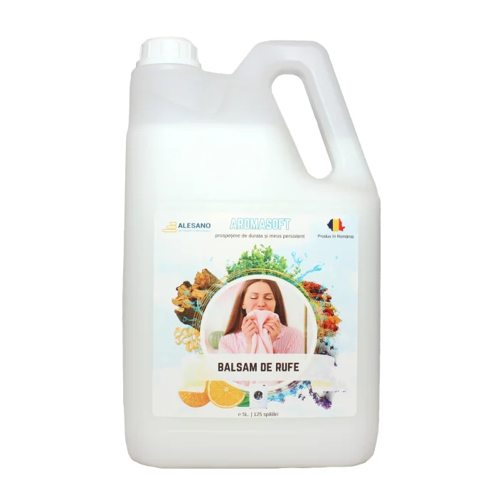 Alesano pachet PROMO 5L + 5L: PureWhite detergent lichid de rufe albe + AromaSoft balsam lichid de rufe [2]