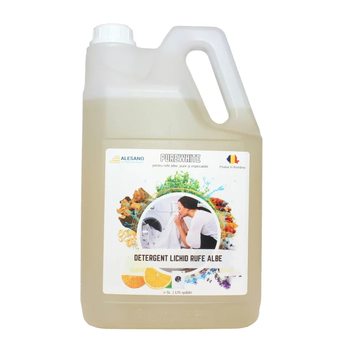 Alesano pachet PROMO 5L + 5L: PureWhite detergent lichid de rufe albe + AromaSoft balsam lichid de rufe [5]