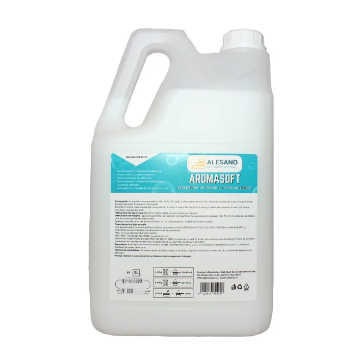 Alesano pachet PROMO 5L + 5L: PureWhite detergent lichid de rufe albe + AromaSoft balsam lichid de rufe [3]