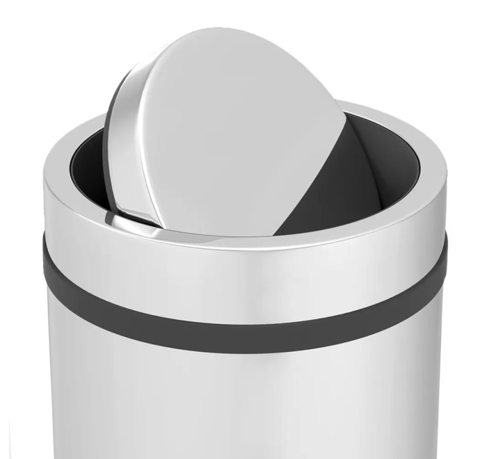 Cos de gunoi, inox, rotund, capac batant, 11L [2]