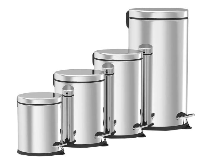 Cos de gunoi, inox, rotund, cu pedala, 16L [3]