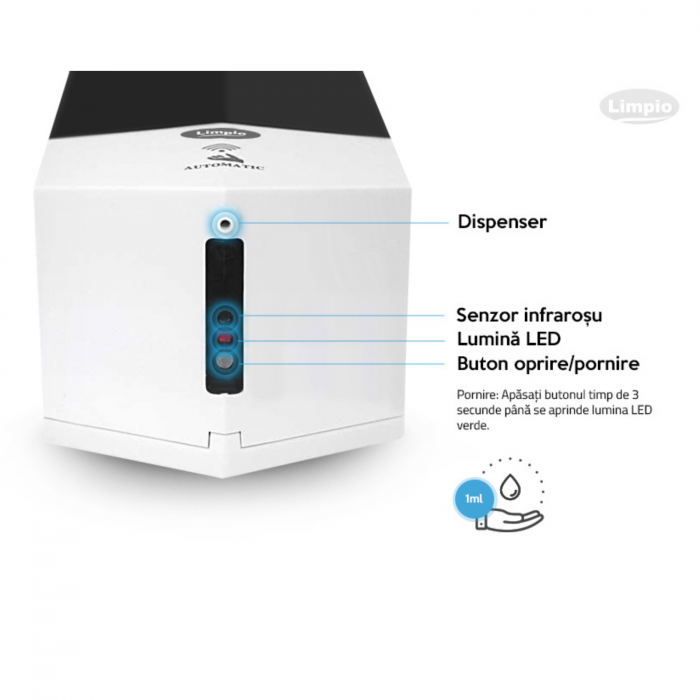 DOZATOR SAPUN CU SENZOR LIMPIO 600ML [4]