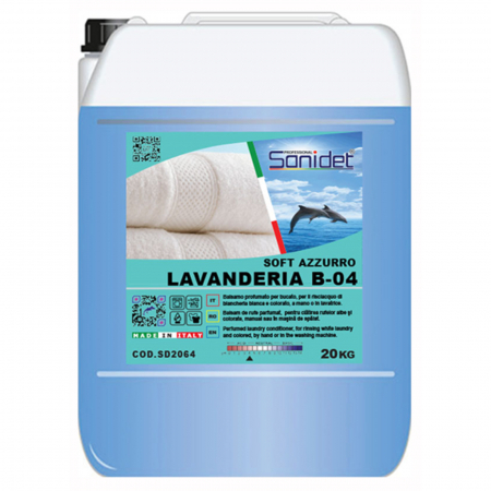 Balsam de Rufe - Balsam Profesional rufe, parfumat, cu efect antistatic, 20kg, Sanidet Lavanderia B-04 Azzurro