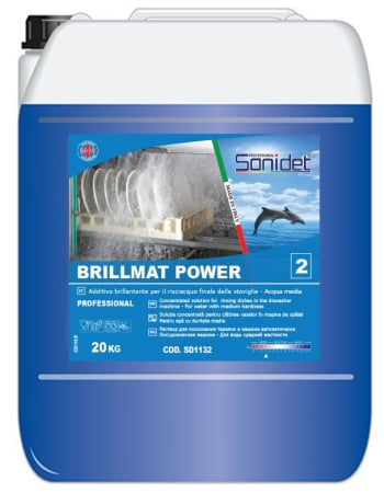 Solutie clatire vase pentru masina de spalat, 25kg, Sanidet Brillmat Power