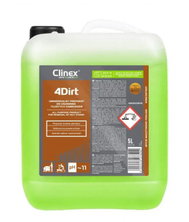 Solutie Pardoseli - Clinex 4Dirt 5L – Detergent Universal pentru Degresare și Curățare Suprafațe