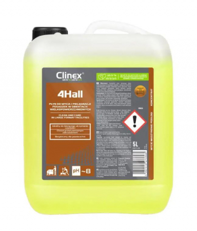Solutie Pardoseli - Clinex 4Hall 5L – Detergent Profesional pentru Curățarea Suprafațelor Mari