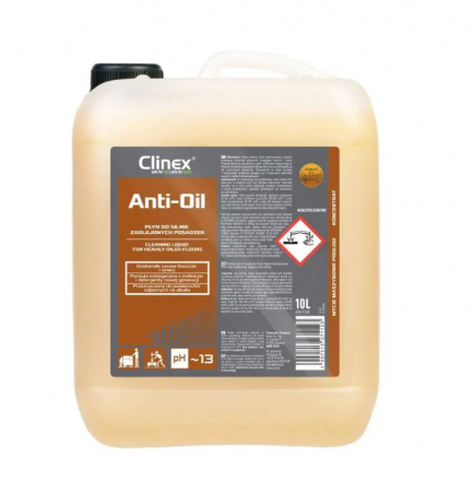 Solutie Parchet - Clinex Anti-Oil 10L – Detergent Profesional pentru Suprafețe Impregnate cu Ulei
