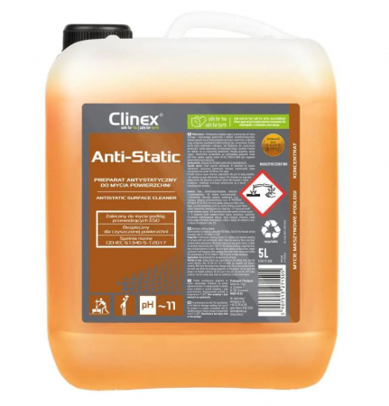 Solutie Curatat Mobila - Clinex Anti-Static 5L – Soluție Profesională cu Efect Antistatic pentru Suprafețe Diverse