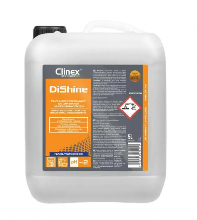 Detergenti - Clinex DiShine 5L – Lichid Profesional de Strălucire pentru Mașinile de Spălat Vase