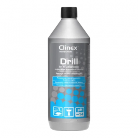 Detergenti - Clinex Drill 1L – Soluție Gel Profesională pentru Desfundarea Țevilor