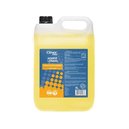 Solutie Curatat Tapiterie Auto - Clinex EXPERT+ Bio Cockpit Lemon 5L – Soluție Profesională pentru Îngrijirea Suprafețelor Auto din Plastic