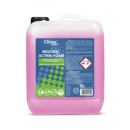 Spuma Activa Auto - Clinex EXPERT+ Neutral 5L – Detergent Spumă cu pH Neutru pentru Curățarea Delicată a Caroseriei