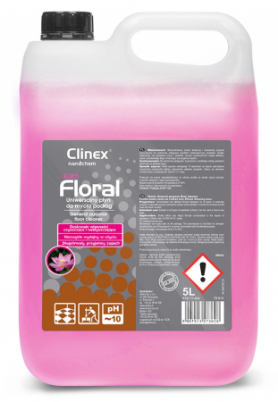 Produse Curatenie Baie - Clinex Floral Blush 5L – Detergent Lichid Profesional pentru Curățarea Pardoselilor