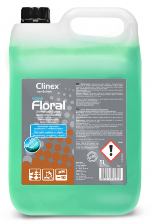 Solutie Gresie - Clinex Floral Ocean 5L – Detergent Lichid Profesional pentru Pardoseli