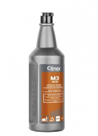 Solutie Anticalcar - Clinex M3 Acid 1L – Detergent Profesional pentru Suprafețe Sanitare