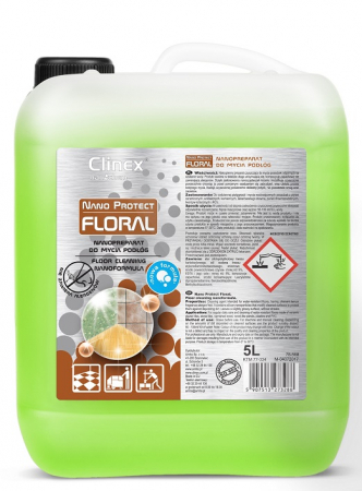 Detergenti - Clinex Nano Protect Floral 5L – Detergent Profesional pentru Pardoseli cu Protecție Nano și Parfum Floral