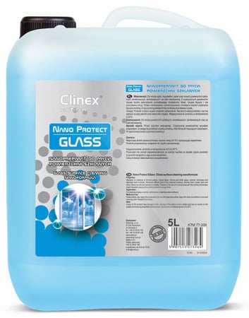 Solutie Geamuri - Clinex NanoProtect Glass 5L – Soluție Profesională pentru Geamuri cu Efect Anti-Aburire