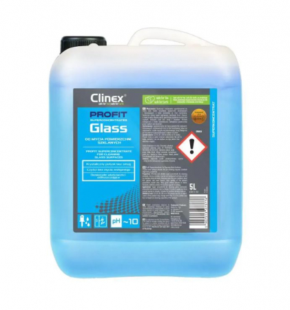 Solutie Geamuri - Clinex Profit Glass 5L – Soluție Superconcentrată pentru Curățarea Suprafețelor din Sticlă