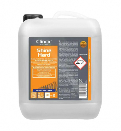 Detergenti - Clinex ShineHard 5L – Detergent Superconcentrat pentru Mașini de Spălat Vase Profesionale