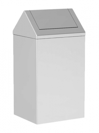 Cos de gunoi, inox, dreptunghiular, capac batant, 54L [0]