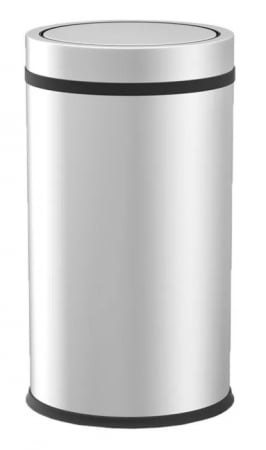 Cosuri Gunoi - Cos de gunoi, inox, rotund, capac batant, 11L
