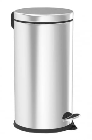 Cosuri Gunoi - Cos de gunoi, inox, rotund, cu pedala, 40L