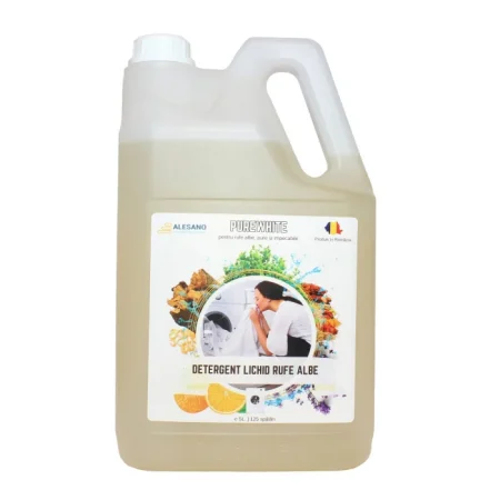 Detergent Lichid - Detergent lichid pentru rufe albe, 5L, Alesano PureWhite