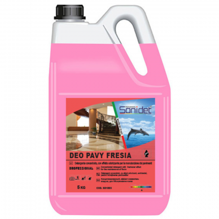 Solutie Gresie - Deo Pavy Fresia 5KG – Detergent Parfumat Profesional pentru Spalarea si Odorizarea Pardoselilor