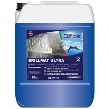 Detergent Automat - Solutie clatire vase si igienizare in masina de spalat, 20kg, Sanidet Brillmat Ultra