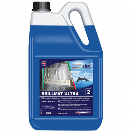 Detergent Automat - Solutie clatire vase pentru masina de spalat, 5kg, Sanidet Brillmat Ultra