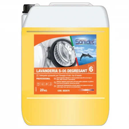 Detergent Lichid - Detergent Profesional degresant, pentru eliminarea petelor, 25kg, Sanidet Lavanderia S-06 Degresant