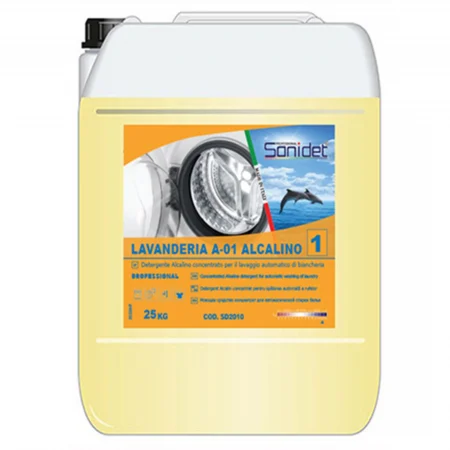 Detergent Lichid - Detergent Profesional lichid alcalin concentrat, 30kg, Sanidet Lavanderia A-01 Alcalino