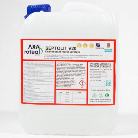 Dezinfectant Suprafete - Dezinfectant multisuprafete TP2 SI TP4, SEPTOLIT V20, 5L