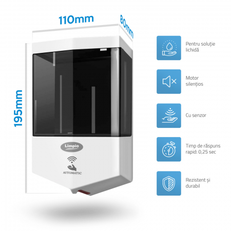 DOZATOR SAPUN CU SENZOR LIMPIO 600ML [2]