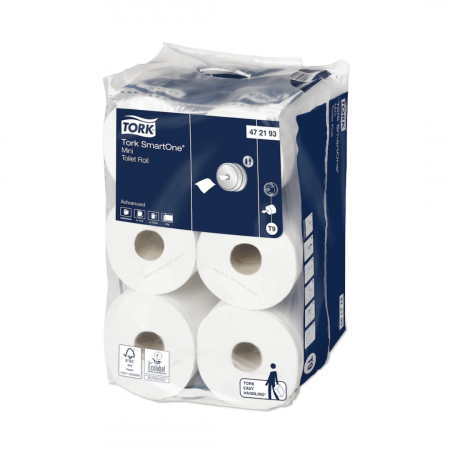 Prosoape de Hartie - Hartie igienica TORK Advanced SmartOne MINI, 2 straturi, 13.4cm x 207m, 12 role/bax - alba