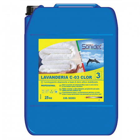 Inalbitor de Rufe - Inalbitor Profesional concentrat, Clor Activ, 25kg, Sanidet Lavanderia C-03 Chlor
