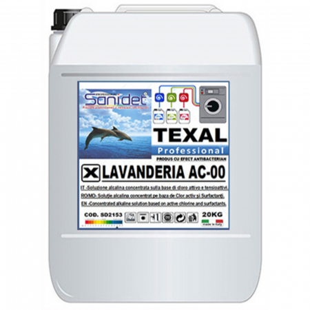 Inalbitor de Rufe - Inalbitor Profesional Textile, concentrat, pentru tesaturi albe, 25kg, Sanidet Lavanderia AC-00 Texal