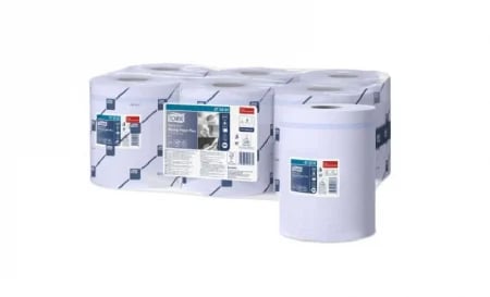 Prosoape de Hartie - Prosop Tork midi roll, 2 str, 150m, 450 portii, hartie albastra, 6 role/bax