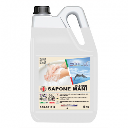 Sapun Lichid 5 Litri - Sapone Mani Bianco 5L – Săpun Lichid Parfumat cu pH Neutru pentru Mâini Catifelate
