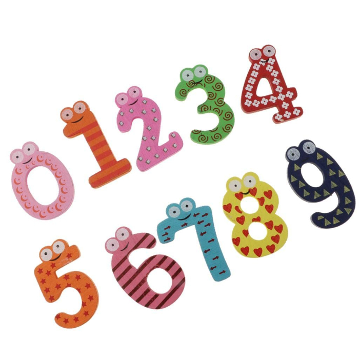 Set Cifre Magnetice din Lemn cu Semne Matematice, Numere 0–9 pentru Primele Exerciții de Calcul, 3+ ani [6]