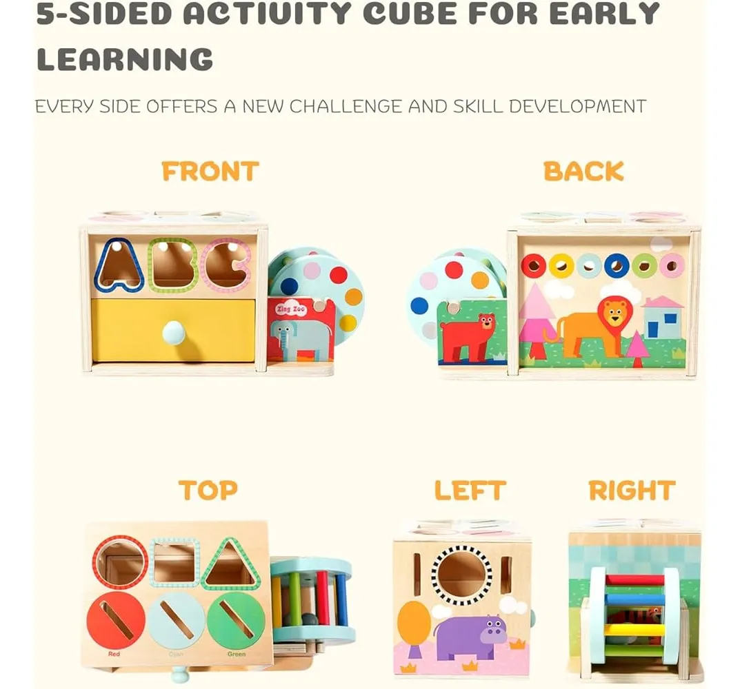 Jucărie Montessori Multifuncțională 8 în 1 din Lemn [4]