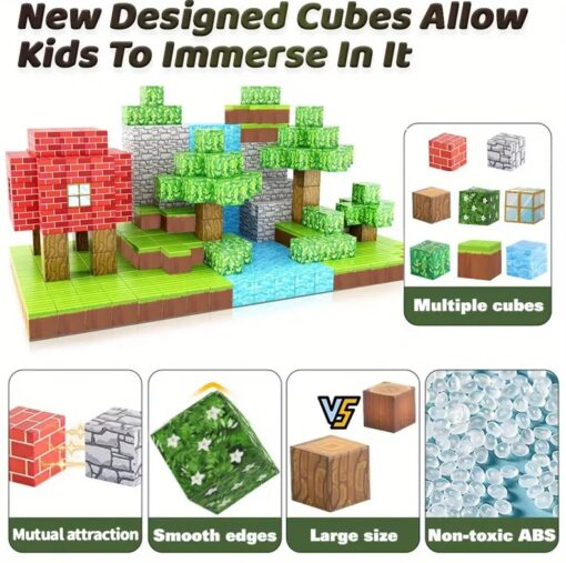 Set Construcție Magnetic 3D STEM Build World – 100 Piese [15]