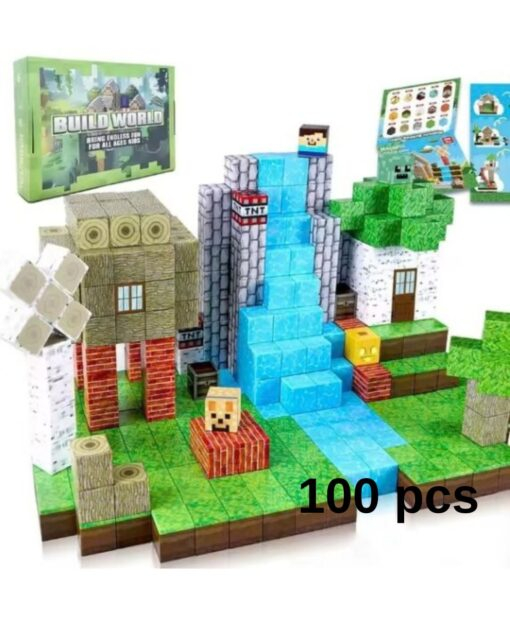 Set Construcție Magnetic 3D STEM Build World – 100 Piese [16]