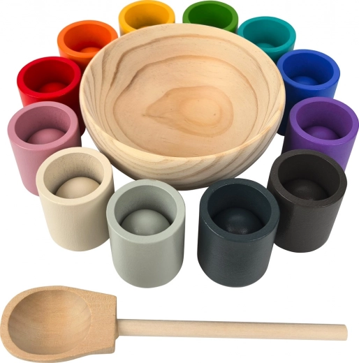 Joc Montessori Rainbow – Sortare Bile în Pahare Colorate [5]