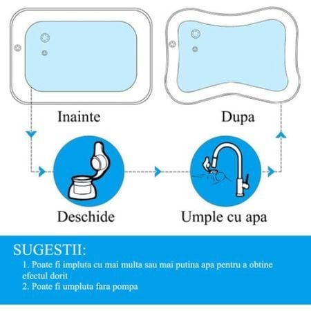 Saltea de Joacă cu Apă Tummy Time Ocean pentru Bebeluși [5]