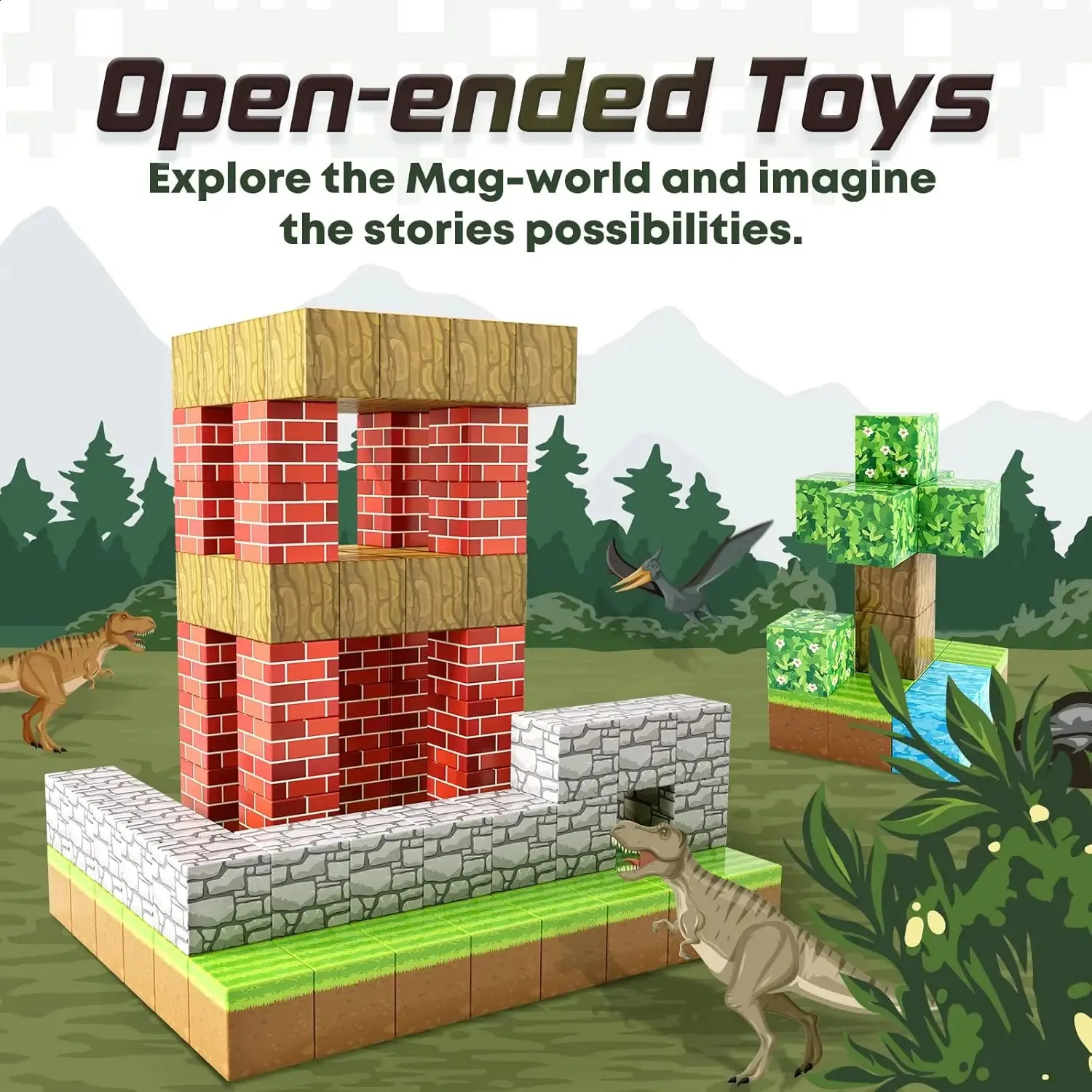 Set Construcție Magnetic 3D STEM Build World – 100 Piese [12]