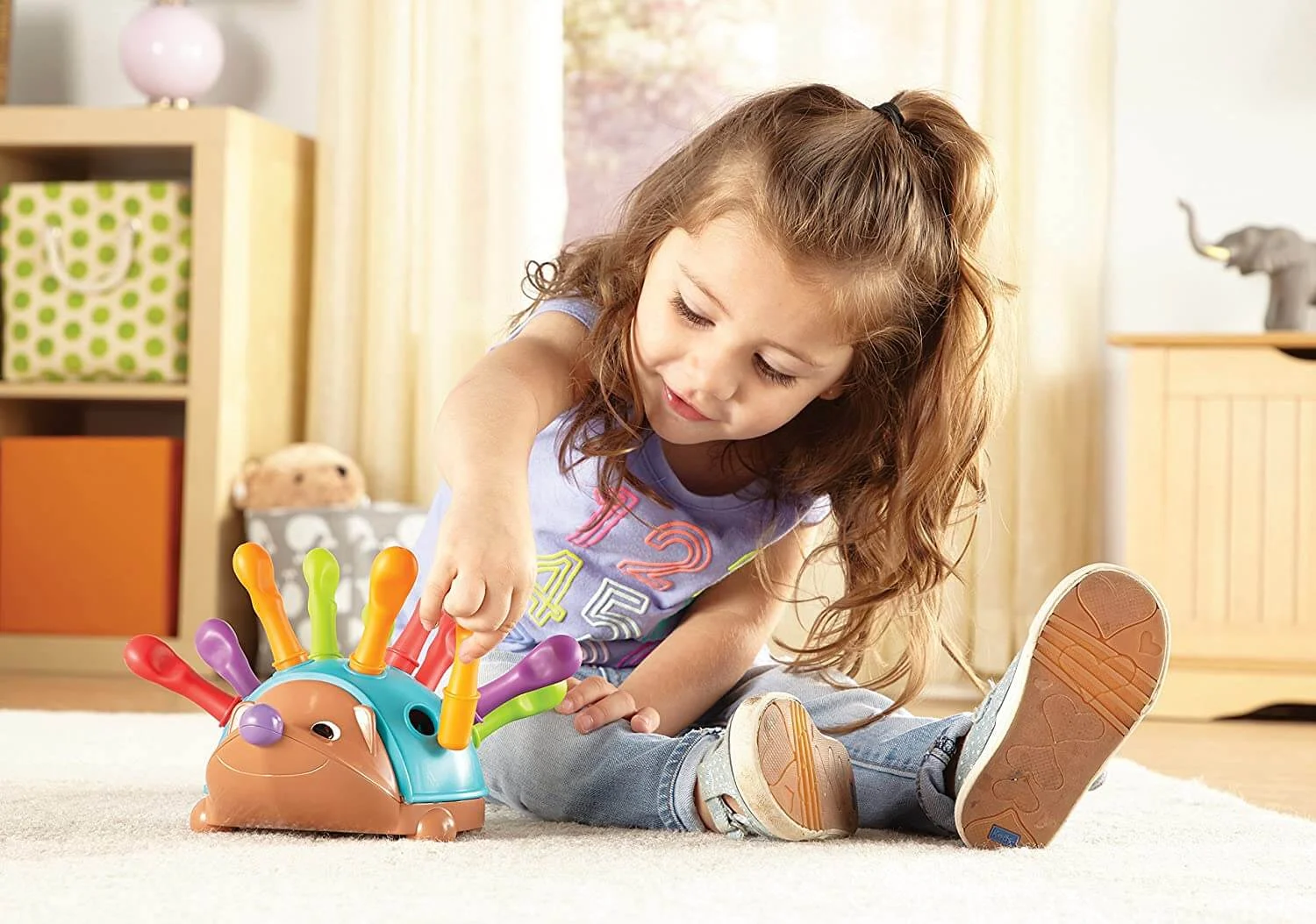 Ariciul Spike Montessori pentru Motricitate Fină și Învățarea Culorilor [4]